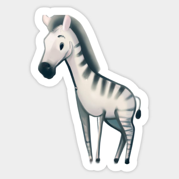 Cute Zebra Drawing Sticker by Play Zoo